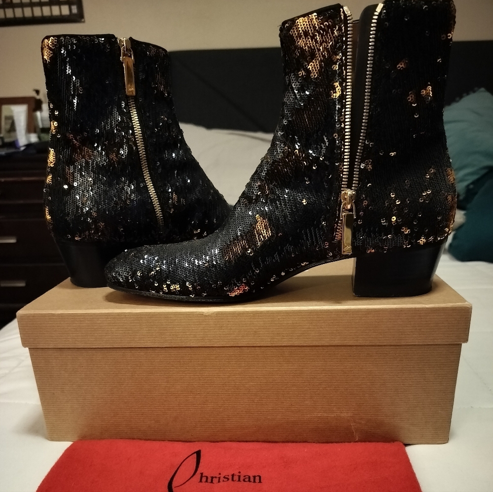 Christian Louboutin Sequin Boots